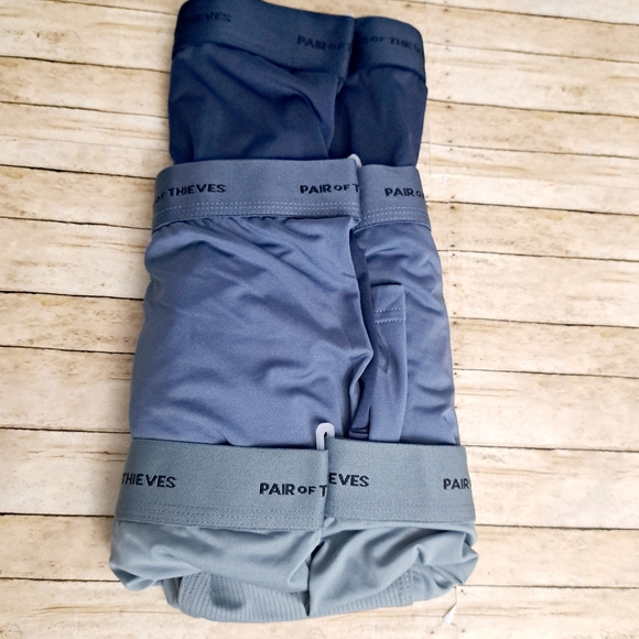 Pair Of Thieves Men's 3Pack Multi-color Blue/Gray Boxer Briefs Size Medium - Picture 3 of 13